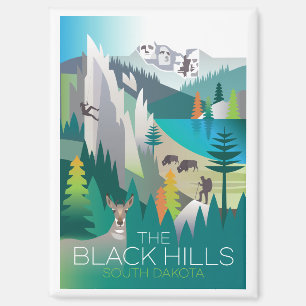 Black Hills, Dakota du Sud, aimant de réfrigérateu