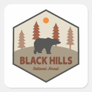 Black Hills National Forest Bear Quadratischer Aufkleber