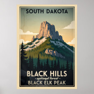 Black Hills Nationalwald Black Elk Peak V01 Poster