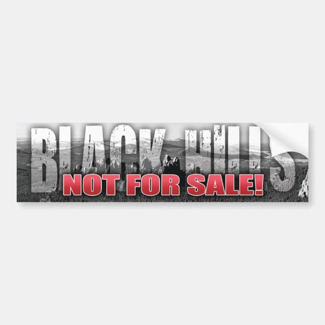 Black Hills nicht für Verkaufs-Autoaufkleber Autoaufkleber (Vorne)