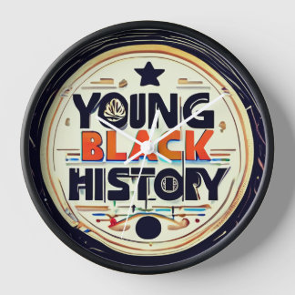 Black Histoire mois mignon mur femme horloge