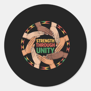 Black History African American Stolz Stärke Thro Runder Aufkleber