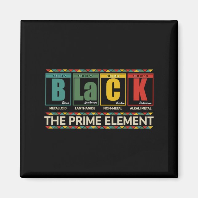 Black History Blm T-Shirt  Magnet (Vorne)