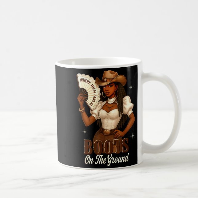 Black History Boots On The Ground Cowgirl Western  Kaffeetasse (Rechts)
