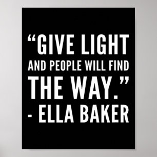 Black History - Ella Zivil Rights Baker African Am Poster