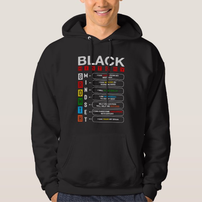 Black History Growth Mindset  Black History Month  Hoodie (Vorderseite)