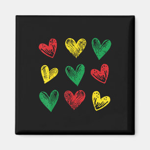 Black History Hearts African American Girls Kids Y Magnet