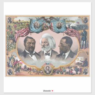 Black History Icons: Mit Frederick Douglass Aufkleber