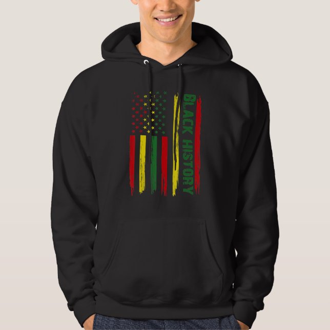 Black History In USA Flag Month African American Hoodie (Vorderseite)