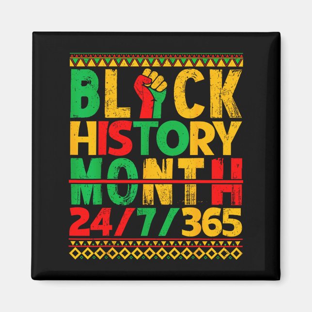 Black History Is American History African Men Wome Magnet (Vorne)
