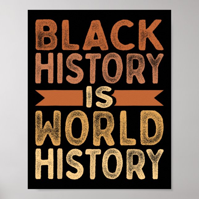 Black History is World History African American Pr Poster (Vorne)