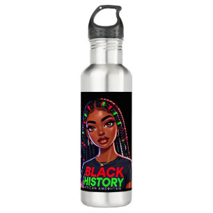 Black History Lady Edelstahlflasche