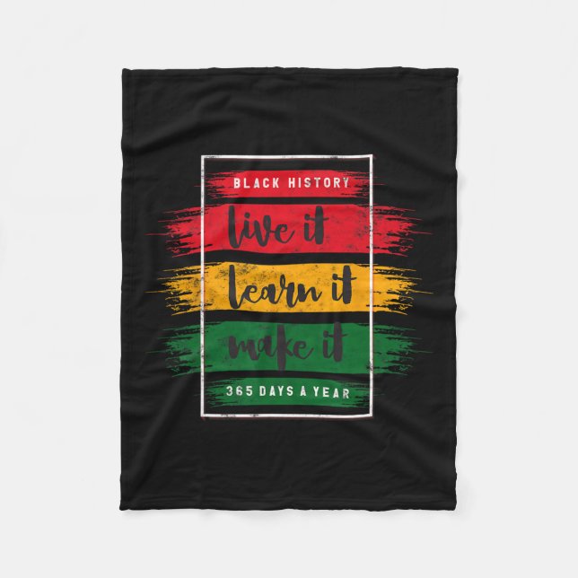 Black History Live erfährt, wie Design schwarz wir Fleecedecke (Vorderseite)