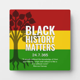 Black History Marcus Garvey Quote BHM Fotoplatte