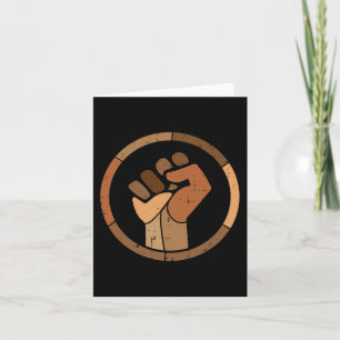 Black History Melanin Fist afrikanischer Priester Karte