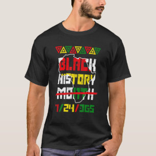 Black History Monat 24 7 BHM Afrikanischer Pride M T-Shirt