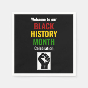 BLACK HISTORY MONAT Begrüßungsfeier Serviette