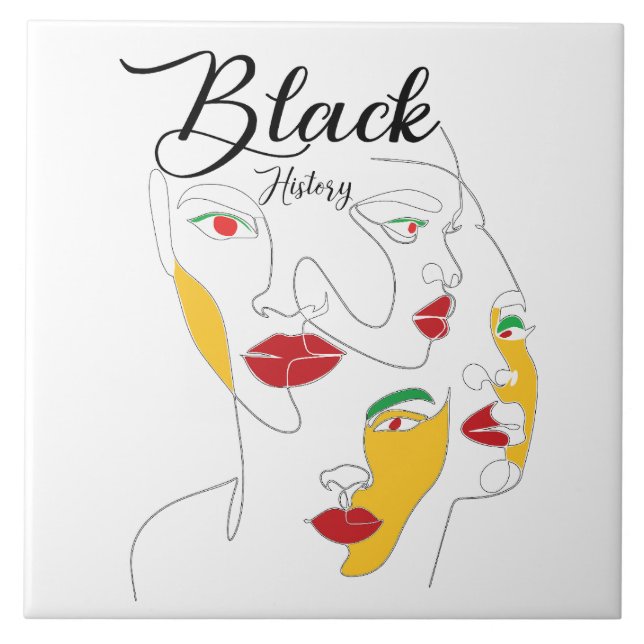 Black History Monat BHM Fliese (Vorderseite)
