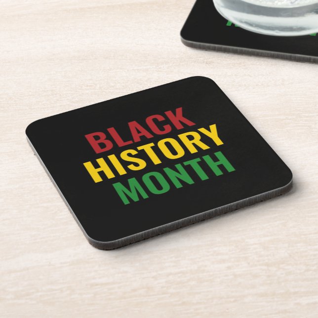 Black History Monat BHM Getränkeuntersetzer (Linke Seite)