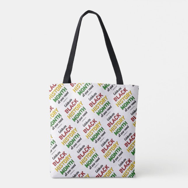 BLACK HISTORY MONAT Motivierend BHM Print Tasche (Rückseite)