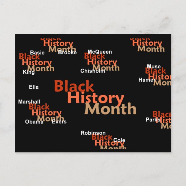 BLACK HISTORY MONAT Postkarte (Vorderseite)