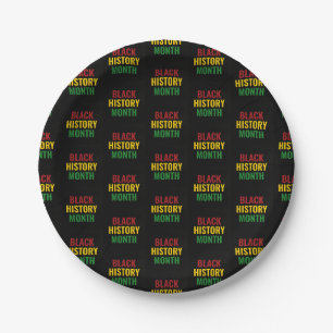 BLACK HISTORY MONAT Red Yellow Green BHM Pappteller
