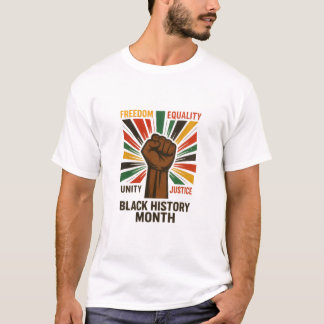 Black History Mont Unity & Justice T - Shirt