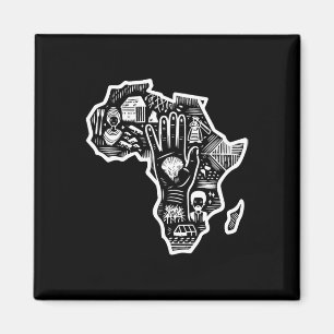 Black History Montag Afrika Karte Design Unity Art Magnet