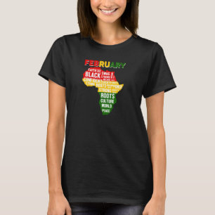 Black History Montag Shirt Afrikanische Karte Feb