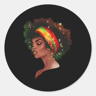 Black History Monte African American Black Queen J Runder Aufkleber