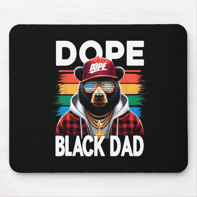 Black History Monte Droge Black Vater Funny Black  Mousepad (Vorne)