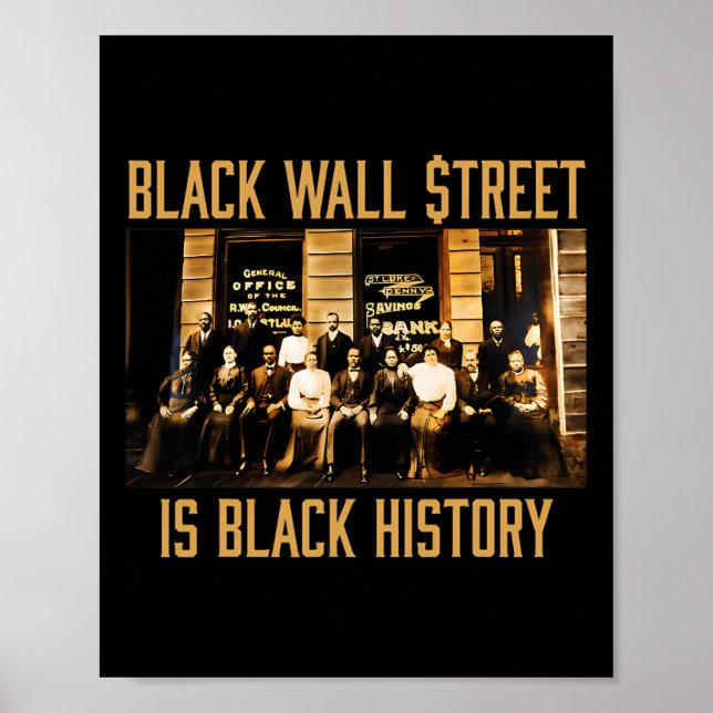 Black History Monte Funny Wall Street African Amer Poster (Vorne)