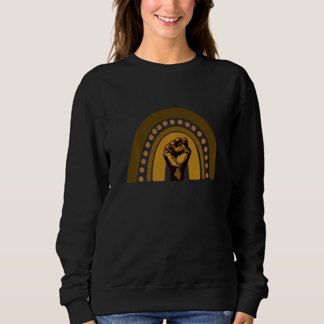 Black History Month 2022 Bhm Melanin Power Fist Sweatshirt (Vorderseite)