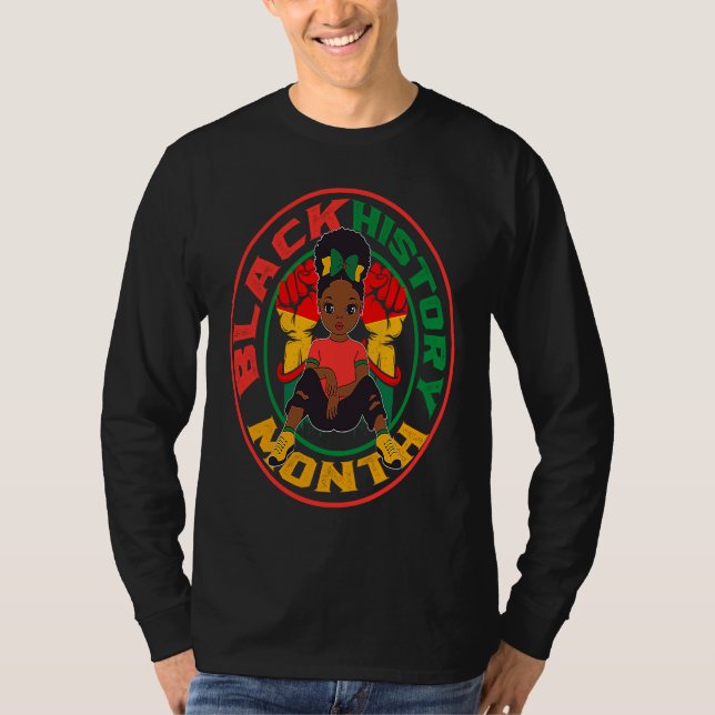 Black History Month 2022 BHM Melanin Queen Afrocen T-Shirt (Vorderseite)