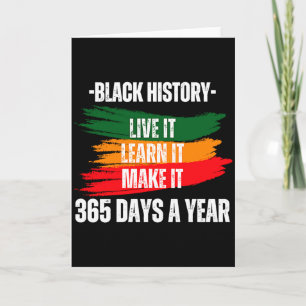 Black History Month 2023 Erlebe es Lerne es Mache  Karte