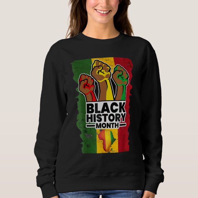 Black History Month 2023 Hand Strong African Ameri Sweatshirt (Vorderseite)