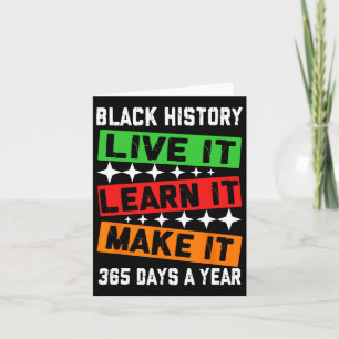 Black History Month 2025 Live It Learn it make it Karte