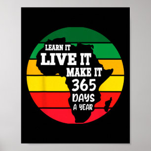 Black History Month 2025 Live It Learn it make it Poster