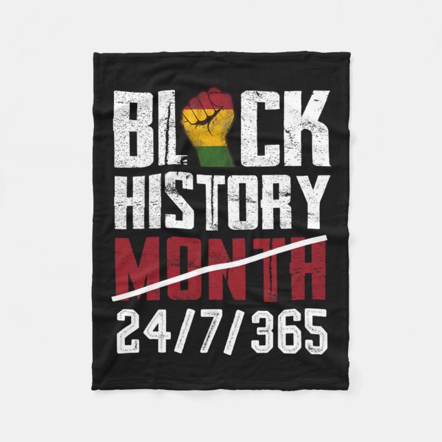 Black History Month 247365 Gifts African American Fleecedecke (Vorderseite)