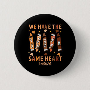 Black History Month Afroamerikaner Gleiches Herz I Button