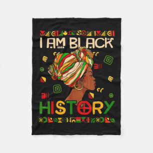 Black History Month Am Black History Black Woman Fleecedecke
