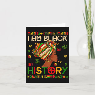Black History Month Am Black History Black Woman Karte