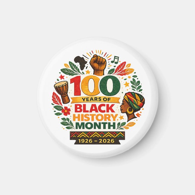 Black History Month Anniversary Magnet (Vorne)