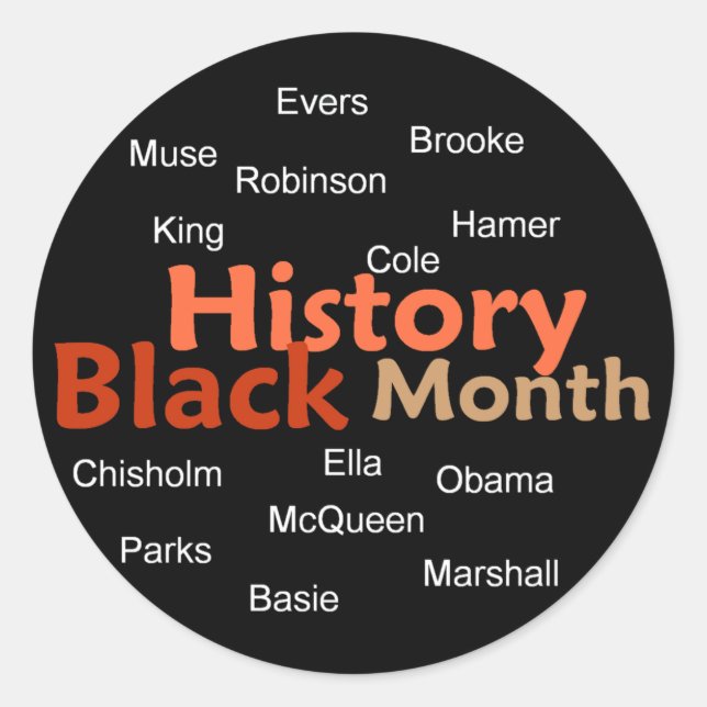 BLACK HISTORY MONTH Aufkleber (Vorderseite)