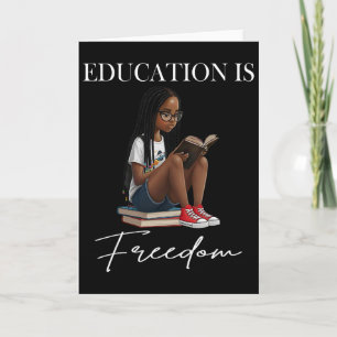 Black History Month Bildung ist Freiheit Bücher Bl Karte