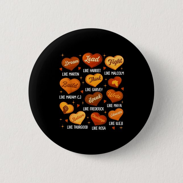 Black History Month Black Leaders African American Button (Vorderseite)