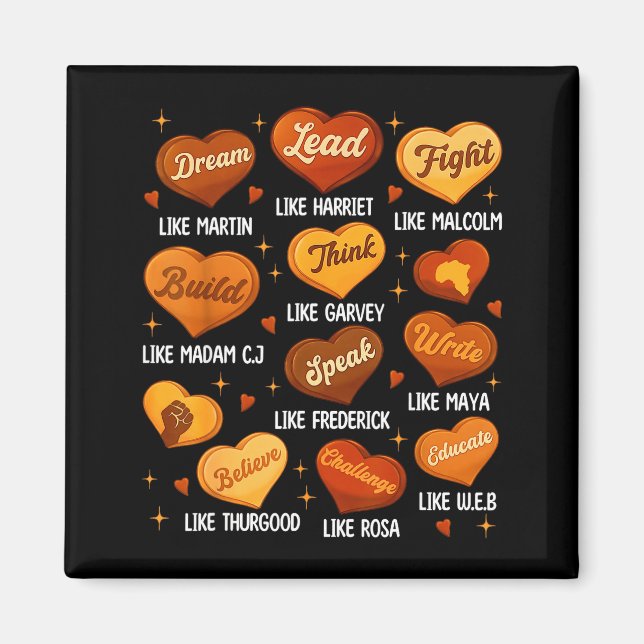 Black History Month Black Leaders African American Magnet (Vorne)