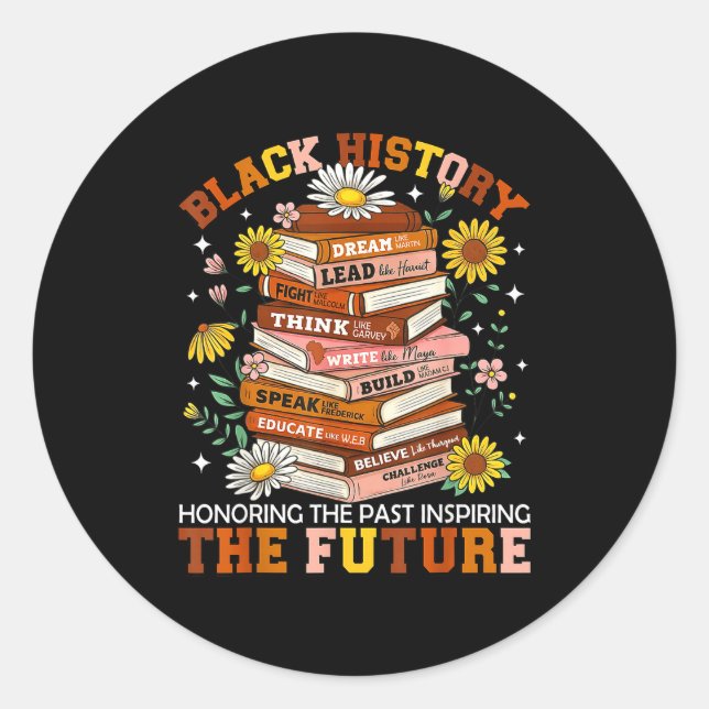 Black History Month Black Leaders African American Runder Aufkleber (Vorderseite)
