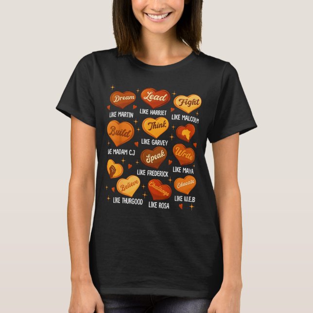 Black History Month Black Leaders African American T-Shirt (Vorderseite)