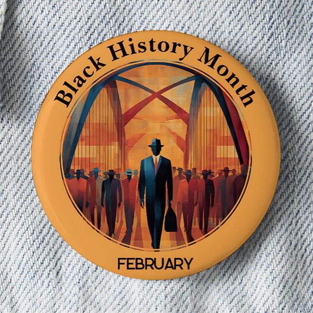 Black History Month Bridge Crossing Pinback Button (Von Creator hochgeladen)